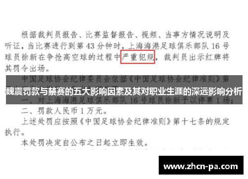 魏震罚款与禁赛的五大影响因素及其对职业生涯的深远影响分析